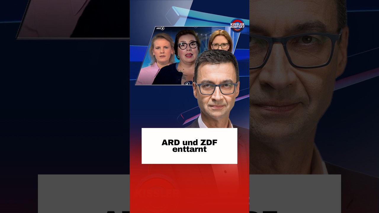 Öffentlich-Rechtliche Medien – Mikrofone vor ARD- und ZDF-Logos – Debatte über Neutralität öffentlich-rechtlicher Medien