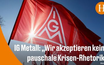 IG Metall Tarifrunde 2026 – Beschäftigte der Metall- und Elektroindustrie bei einem Aktionstag mit Transparenten