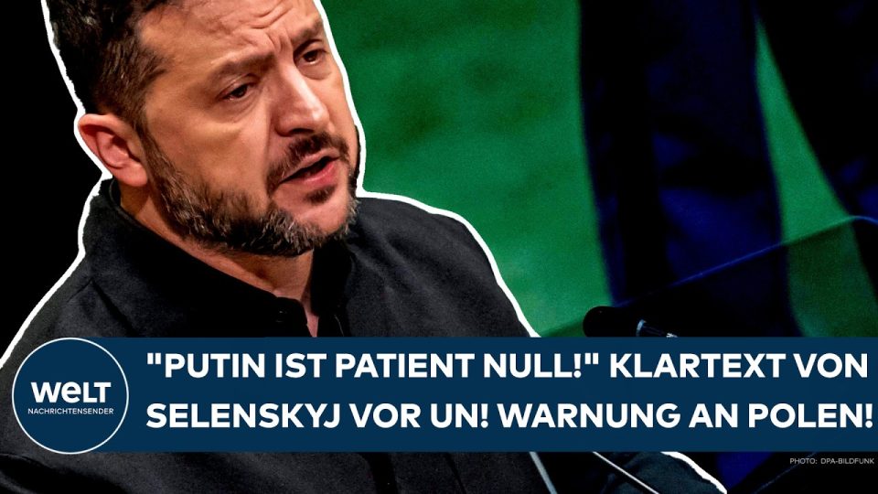 Selenskyj UN-Rede – Wolodymyr Selenskyj spricht bei der UN-Vollversammlung über die Bedrohung durch Putin und den Ukraine-Kr…