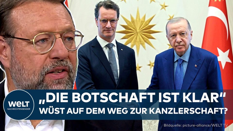 Hendrik Wüst Kanzlerschaft – Hendrik Wüst in Ankara vor dem türkischen Regierungssitz – Spekulationen über Kanzlerschaft neh…