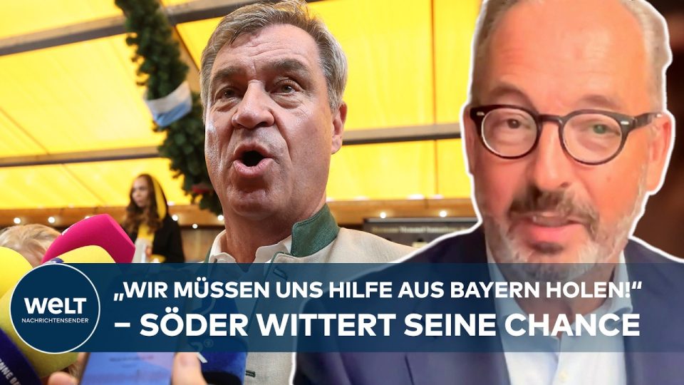Machtwechsel Söder – Markus Söder am Rednerpult – möglicher Machtwechsel in der CDU-Führung von Merz zu Söder