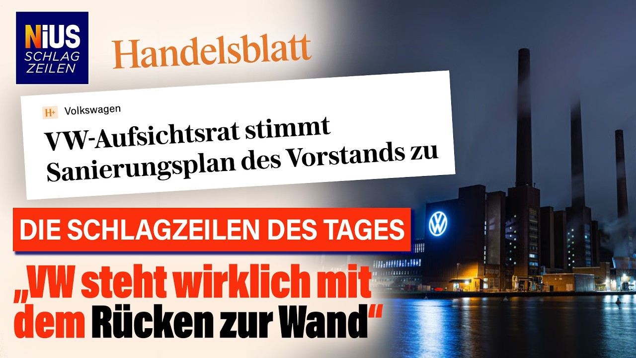 Volkswagen-Werk mit parkenden Fahrzeugen – VW-Krise bedroht 50.000 Arbeitsplätze weltweit