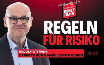 Anlagestrategie Seitwärtsmarkt – Börsenprofi analysiert Anlagestrategie im Seitwärtsmarkt auf mehreren Bildschirmen mit Char…