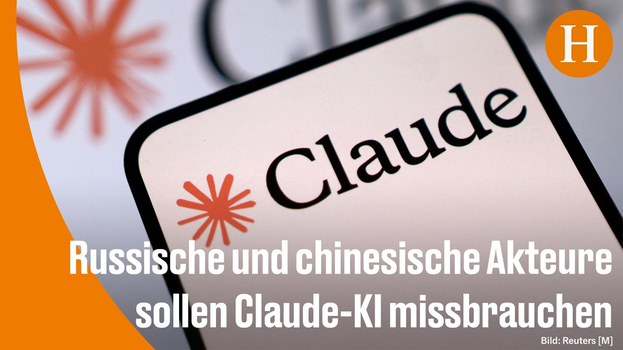 KI-Missbrauch Anthropic – Symbolbild KI-Missbrauch: Anthropic Claude-Logo vor digitalen Netzwerkstrukturen und Warnsignalen