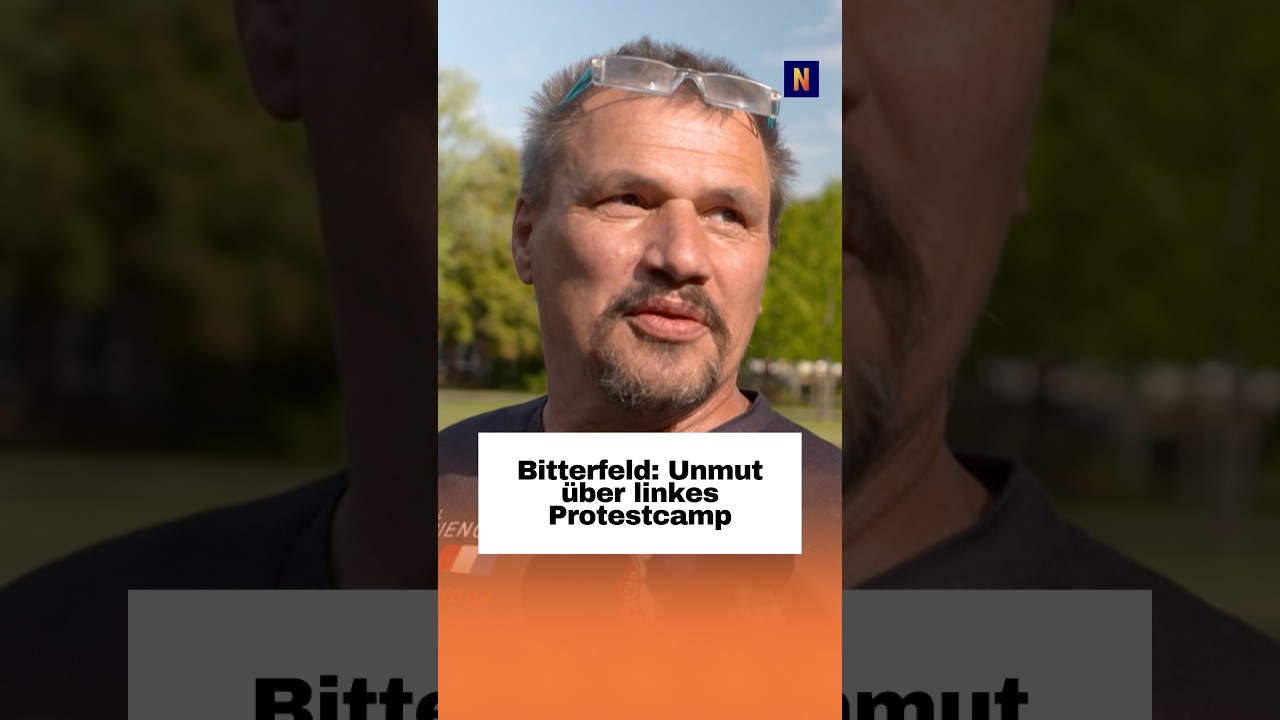 Protestcamp Bitterfeld – Grünfläche in Bitterfeld, auf der das linke Protestcamp statt des Stadtfests stattfindet