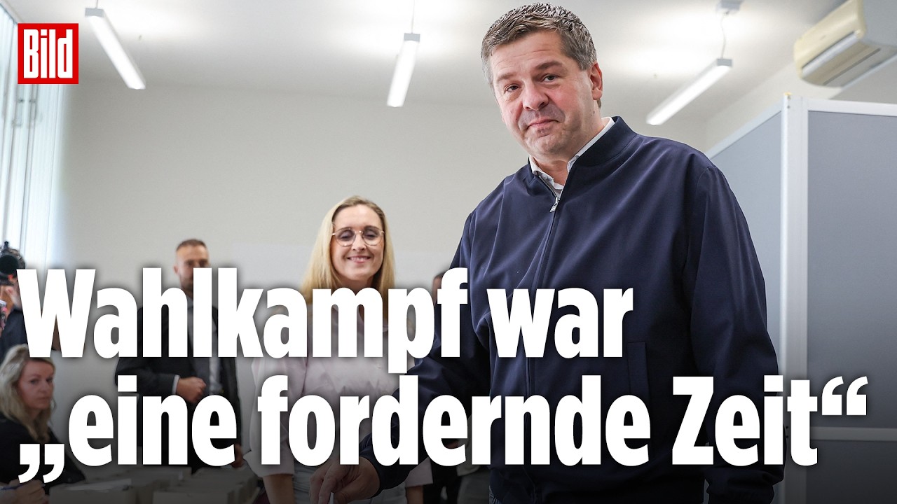 Wahl Sachsen-Anhalt – Ministerpräsident Schulze gibt bei der Wahl in Sachsen-Anhalt seine Stimme im Wahllokal ab