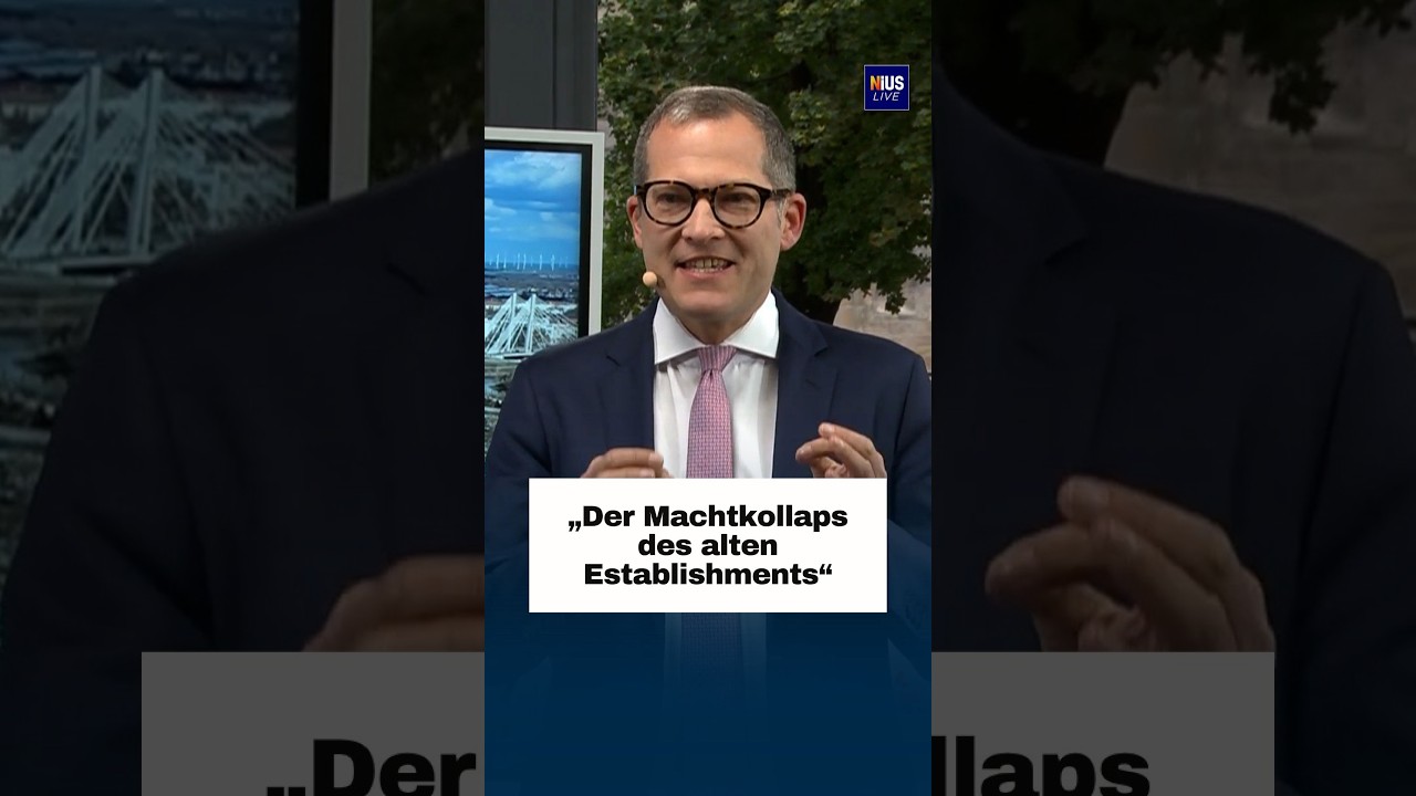 Machtkollaps Establishment – Zeitungscover mit polarisierendem Titel symbolisiert den Machtkollaps des Establishments und si…