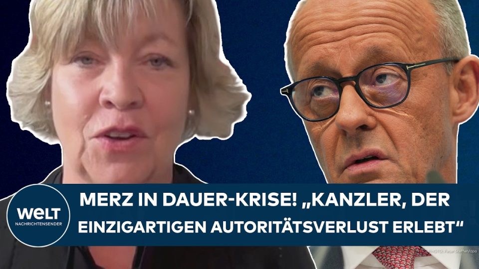 Friedrich Merz am Rednerpult im Bundestag – Symbol für die Merz Krise und den Autoritätsverlust des Kanzlers