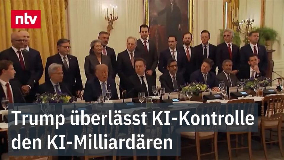 US-Präsident Trump mit Tech-Unternehmern beim KI-Gipfel im Weißen Haus – Debatte um Superintelligenz und Selbstkontrolle