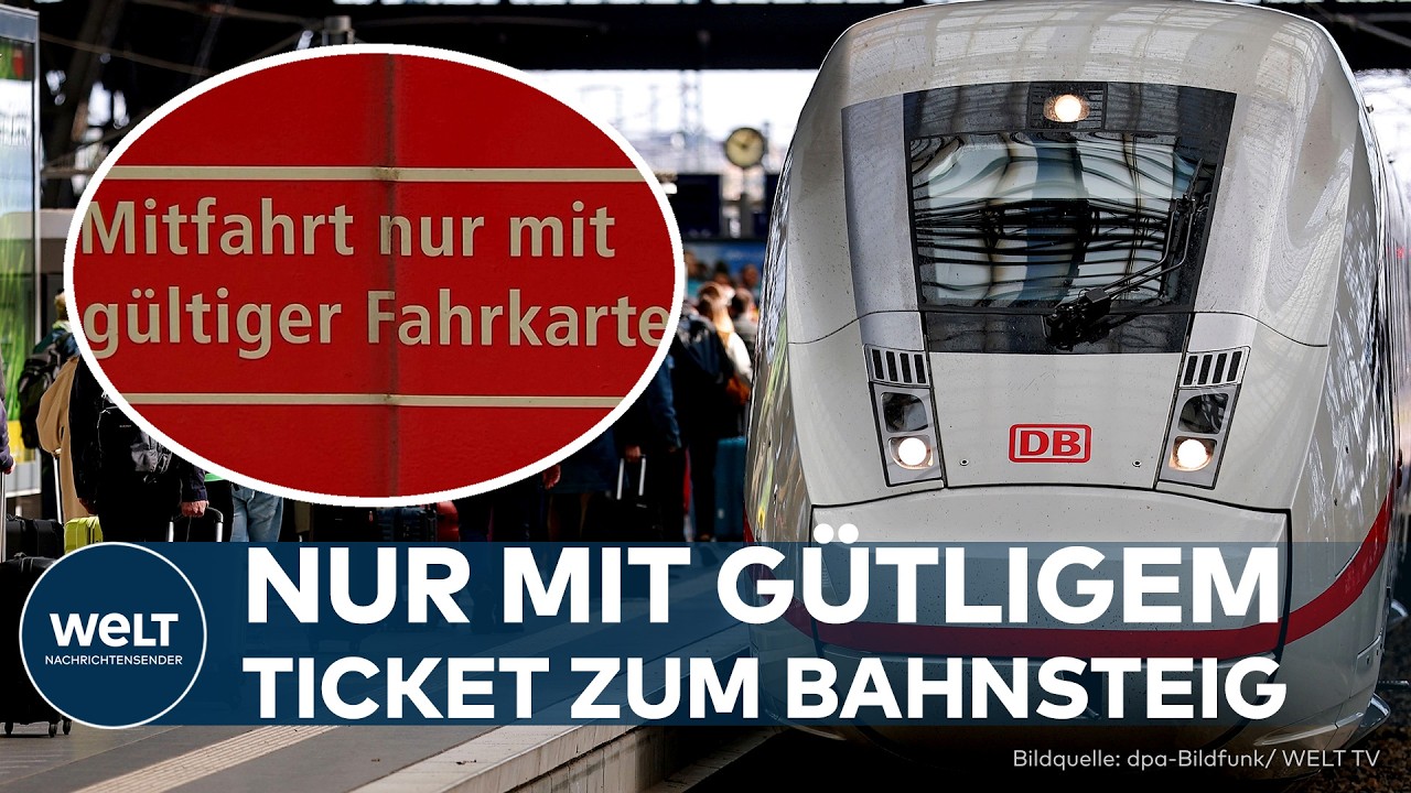 Elektronische Zugangskontrolle mit Schranken an einem großen Bahnhof – Zugangskontrolle Bahnhof