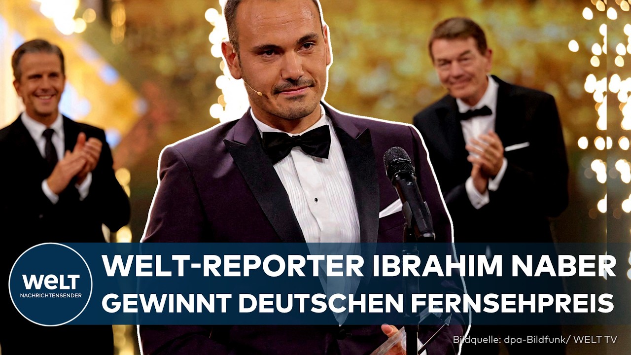 Deutscher Fernsehpreis 2026 – Ibrahim Naber hält den Deutschen Fernsehpreis 2026 in der Kategorie beste Moderation Einzellei…