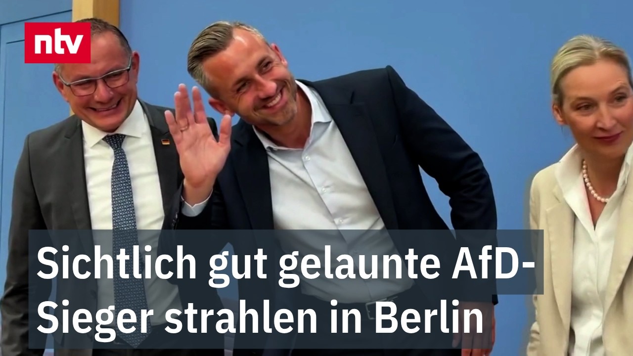 AfD Sachsen-Anhalt – AfD-Spitzenkandidat Ulrich Sigmund und Parteichefin Alice Weidel feiern den AfD-Wahlerfolg in Sachsen-A…