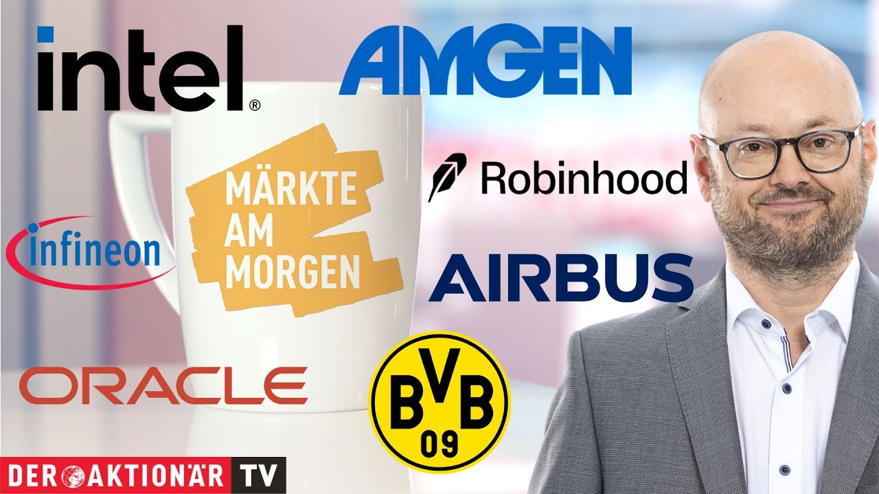 Händler an der Börse beobachten die Märkte am Morgen auf digitalen Kursanzeigen