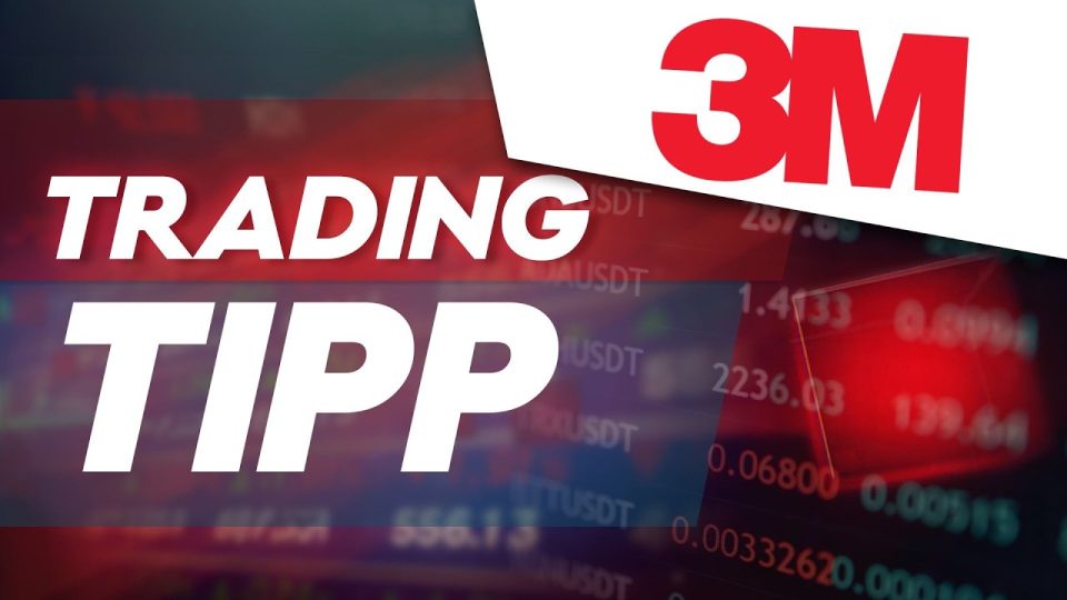 3M Aktie Kursanzeige auf einem Trading-Monitor mit bullischer Chartformation und 100-Tagelinie als Unterstützung