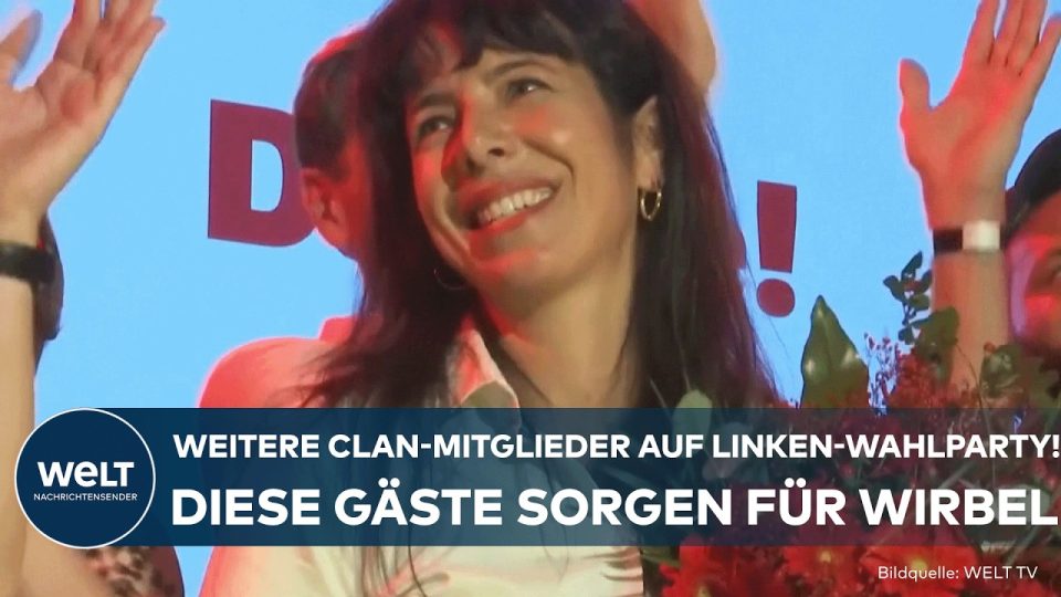 Wahlparty der Linken in Berlin-Neukölln, im Fokus der Debatte um Clan-Mitglieder als Gäste bei der Linken-Wahlparty