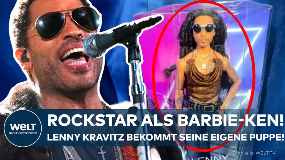 Lenny Kravitz Ken Puppe von Mattel mit Dreadlocks, Sonnenbrille und Bootcut-Jeans im Rockstar-Look