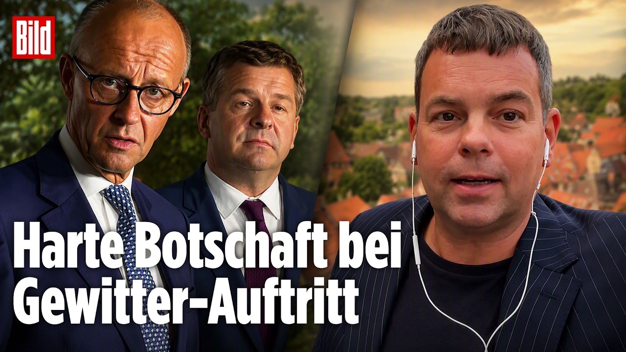 Merz Wahlkampf Sachsen-Anhalt – Friedrich Merz und Sven Schulze beim CDU-Wahlkampfauftakt in Sachsen-Anhalt vor Publikum