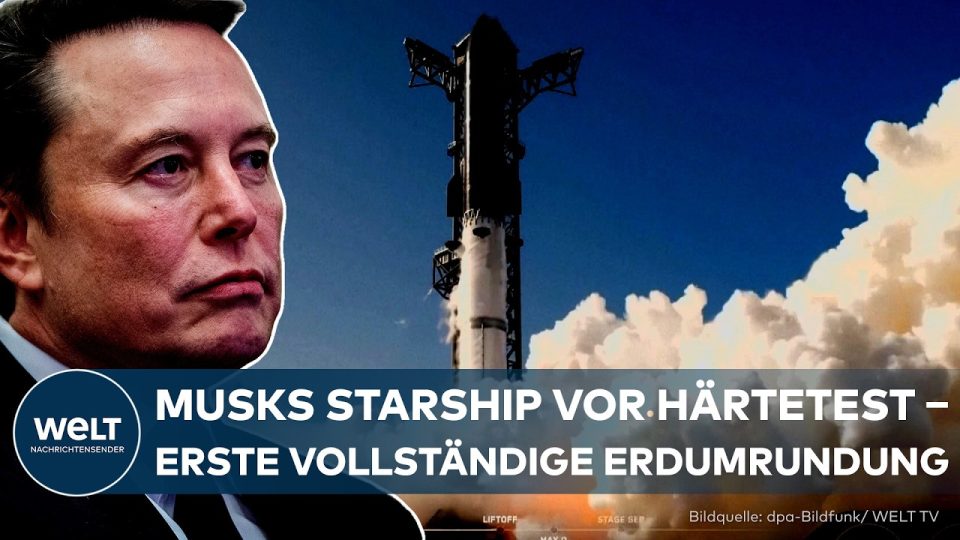 SpaceX Starship Riesenrakete beim Start in Boca Chica Texas – erster Starship Orbitalflug