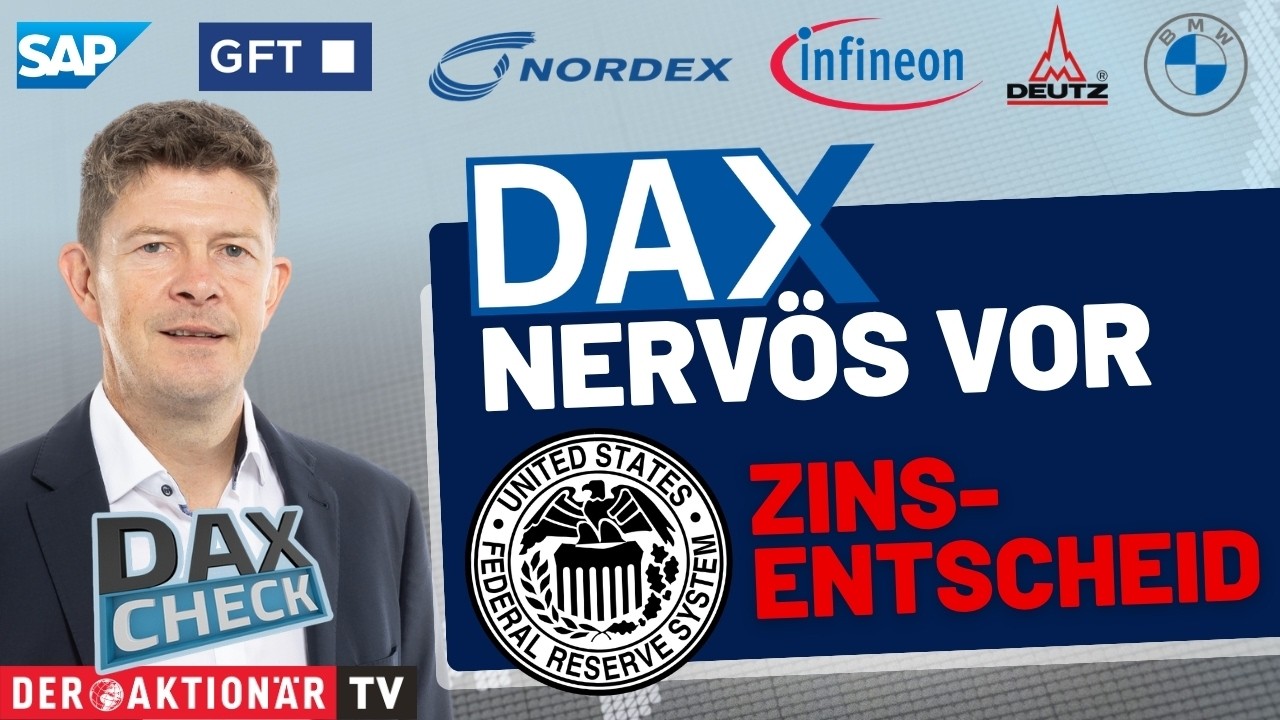 DAX-Kurstafel mit Aktien von BMW, SAP und Infineon beim DAX-Check am Mittwoch