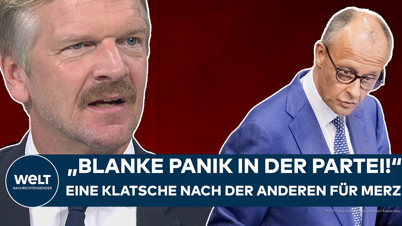 Friedrich Merz am Rednerpult im Deutschen Bundestag – CDU Vertrauenskrise nach AfD-Wahlerfolgen