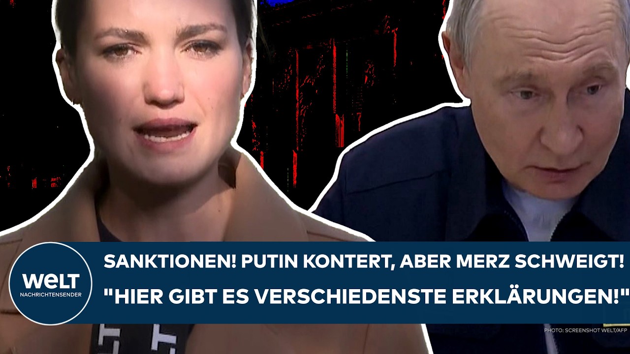 Friedrich Merz Schweigen – Friedrich Merz vor dem Bundeskanzleramt in Berlin – Kanzler bleibt bei Russland-Sanktionen im Hin…