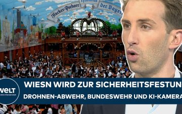 Oktoberfest Sicherheitskonzept – Blick auf die Theresienwiese beim Oktoberfest München – das neue Sicherheitskonzept umfasst…