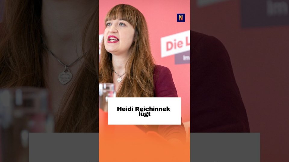 Heidi Reichinnek spricht bei einer öffentlichen Veranstaltung – Vorwürfe gegen Die Linke wegen umstrittener Kontakte