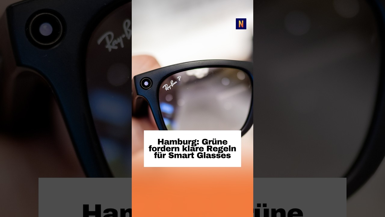 Smart Glasses Verbot – Smart Glasses mit sichtbarer Kameralinse – Symbol für das geplante Smart-Glasses-Verbot in Hamburg