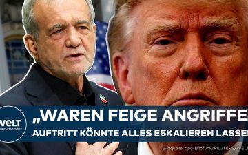 Irans Präsident Peseschkian spricht bei der UN-Vollversammlung in New York zur UN-Rede Iran