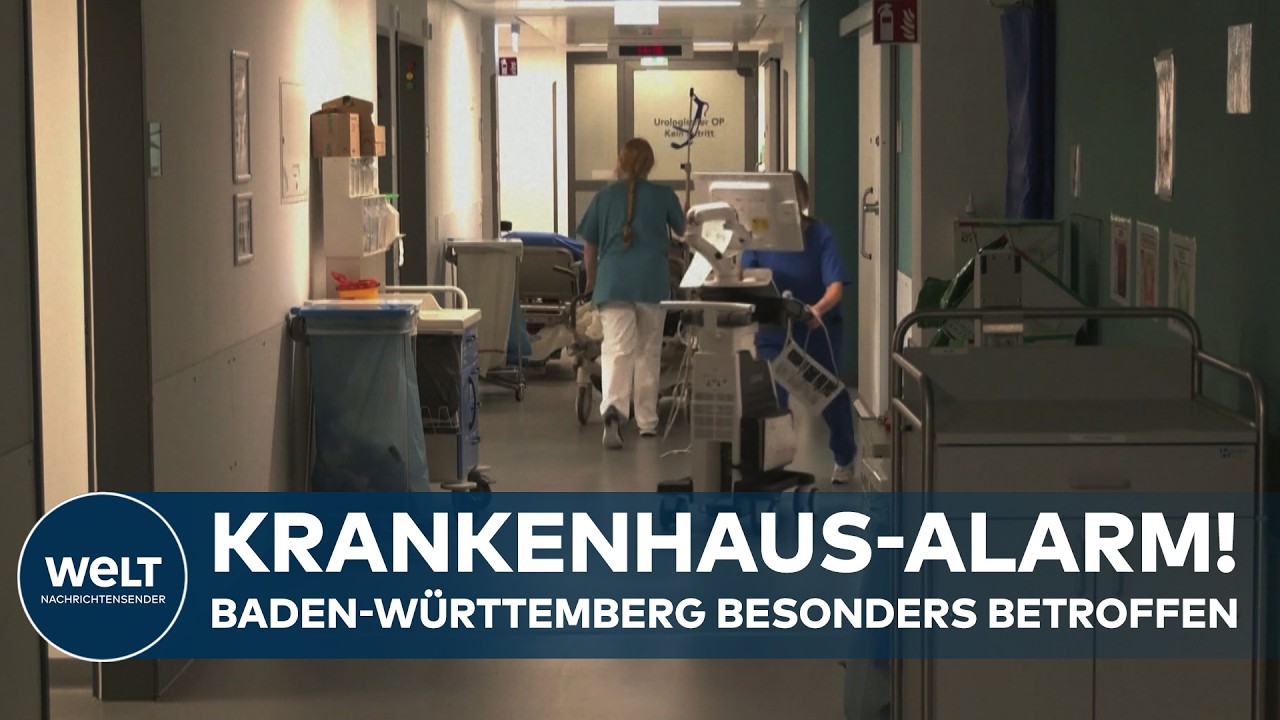 Eingang eines deutschen Krankenhauses – Krankenhaus Insolvenz bedroht kommunale Klinikträger