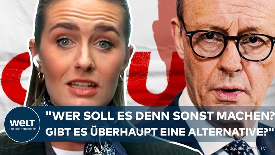 Friedrich Merz am Rednerpult bei einer CDU-Veranstaltung – Kanzler unter Druck nach CDU-Wahldebakel