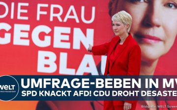Manuela Schwesig bei einem Wahlkampfauftritt zur Landtagswahl Mecklenburg-Vorpommern vor Anhängern