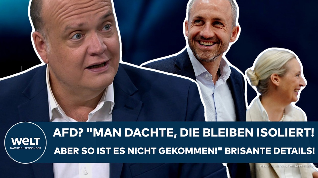 Robin Alexander im WELT-Studio analysiert den AfD-Aufstieg und Merkels Strategie im Umgang mit der Partei