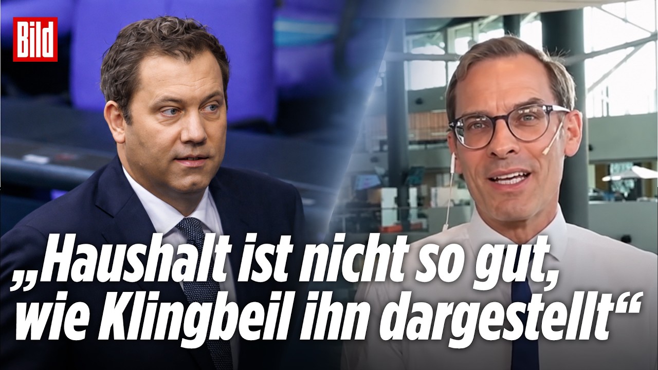 Lars Klingbeil am Rednerpult im Deutschen Bundestag bei der Einbringung des Klingbeil Haushaltsentwurfs 2027