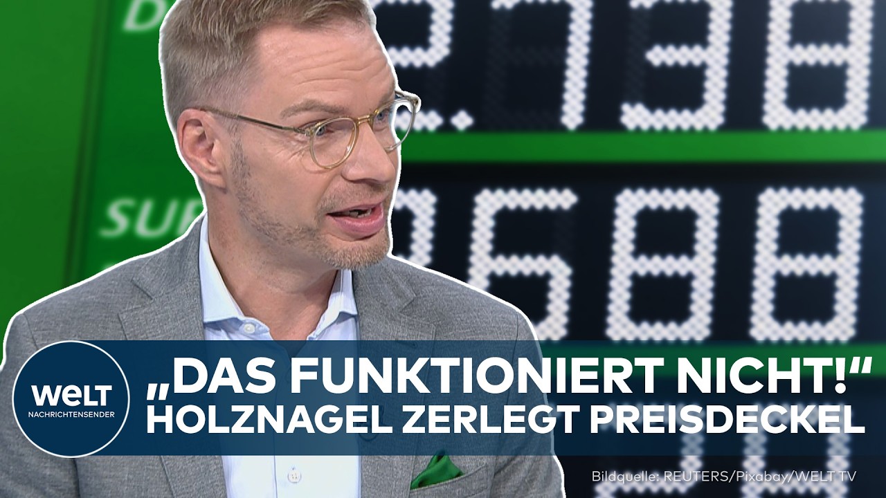 Reiner Holznagel, Präsident des Bunds der Steuerzahler, kritisiert den Tankrabatt und die deutsche Steuerpolitik im TV-Studio