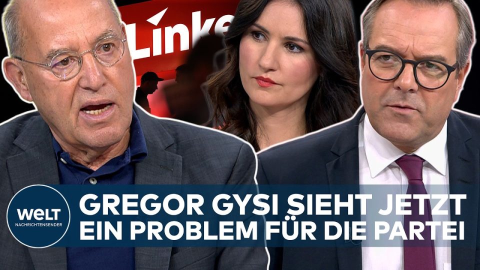 Linke Berlin – Gregor Gysi von der Linken Berlin im TV-Studio-Interview nach dem Wahlsieg der Linken