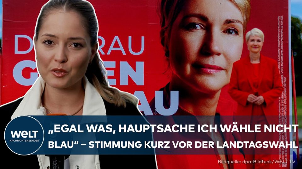 Wahlplakate zur Landtagswahl Mecklenburg-Vorpommern auf der Insel Rügen mit SPD- und AfD-Slogans