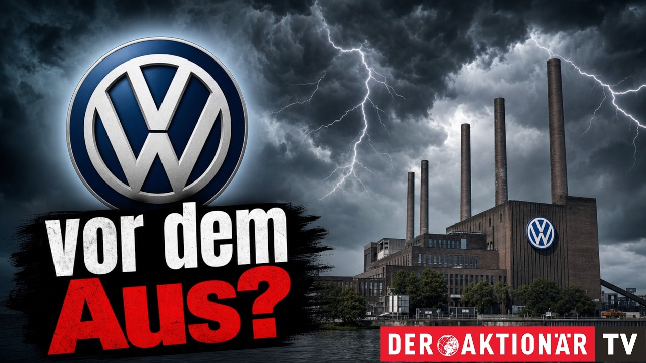 Volkswagen-Werk mit Produktionshalle und VW-Logo – VW-Stellenabbau betrifft 50.000 Arbeitsplätze