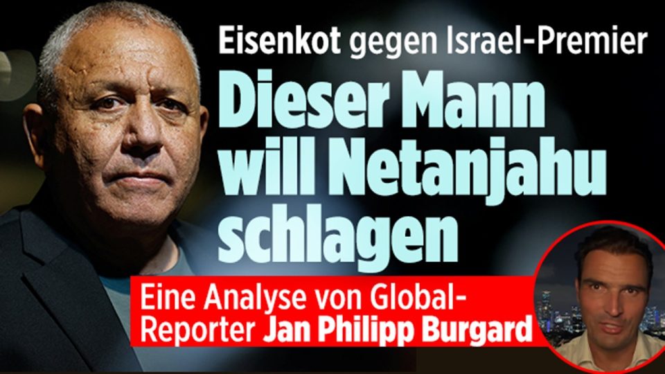 Gadi Eisenkot, ehemaliger Generalstabschef, im Wahlkampf zur Israel-Wahl gegen Netanjahu