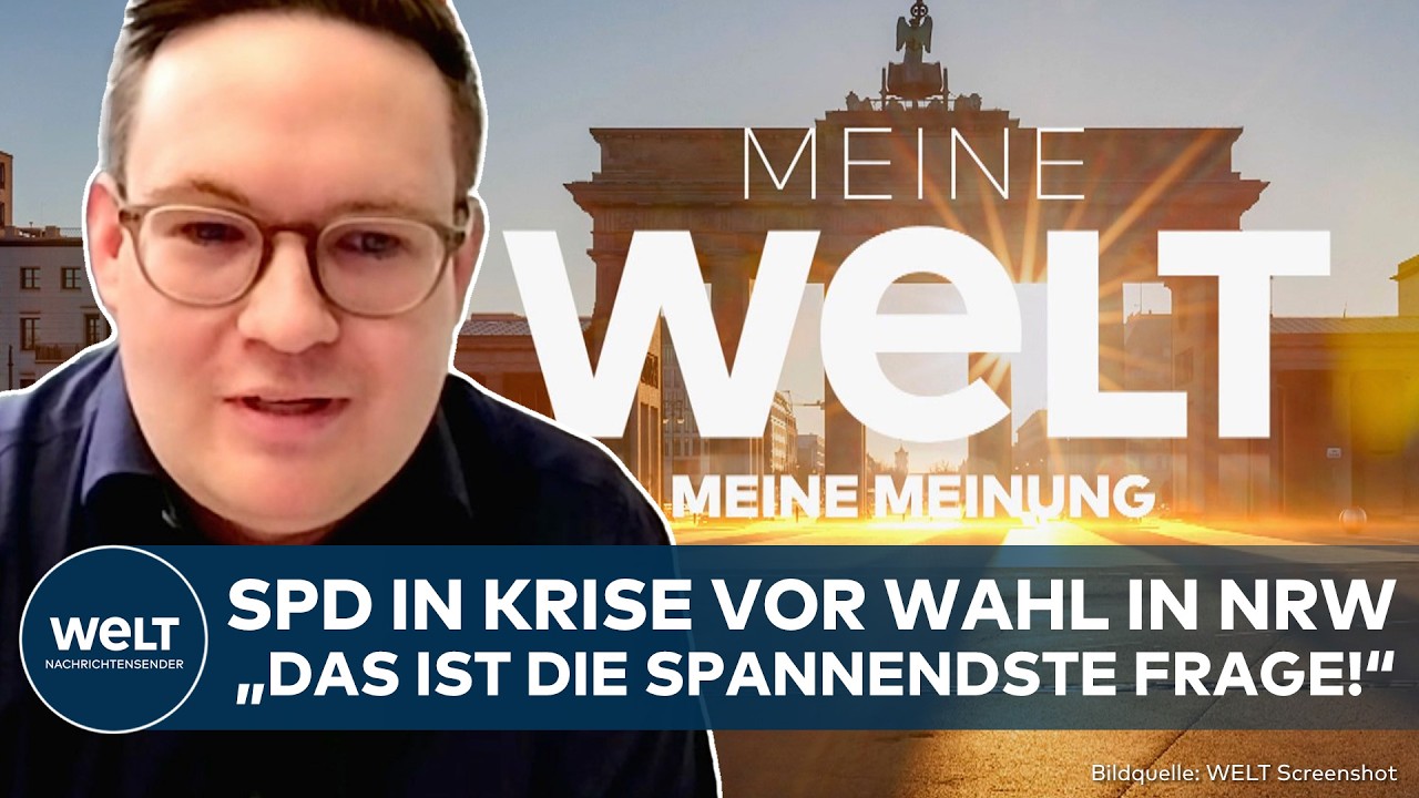 SPD-Logo vor dem Landtag Nordrhein-Westfalen – SPD Krise NRW vor der Landtagswahl 2027