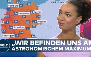 Spätsommer Deutschland – Strahlender Sonnenschein über einer deutschen Landschaft beim Spätsommer in Deutschland mit sommerl…
