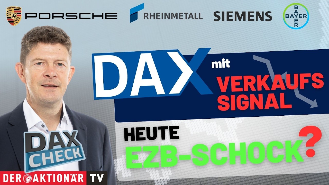 DAX-Kurstafel mit Aktien von Bayer, Rheinmetall und Siemens bei der DAX-Analyse