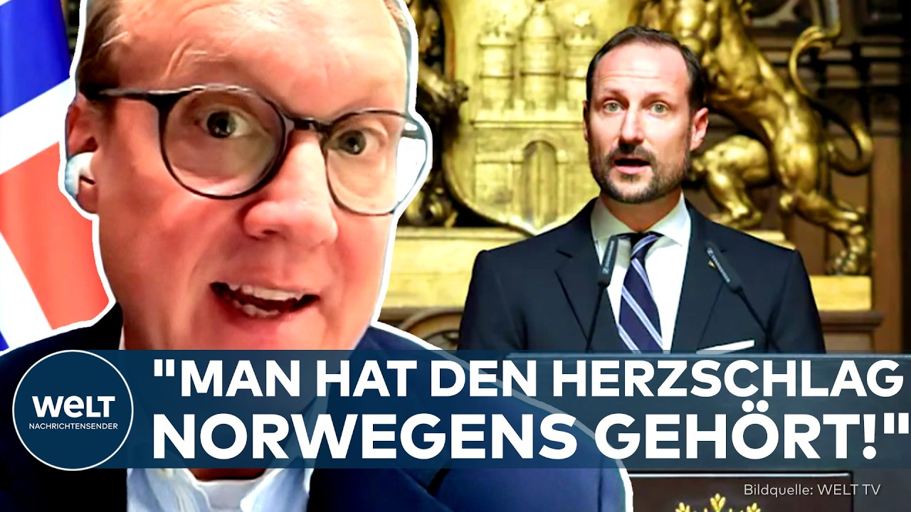König Haakon bei seiner Vereidigung im norwegischen Parlament Storting in Oslo nach dem Tod von König Harald