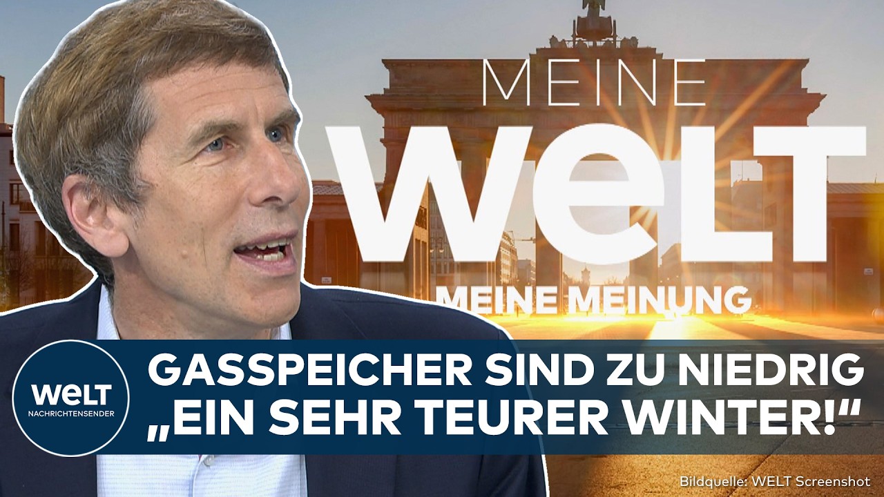 Industrielle Gasspeicheranlage in Deutschland bei herbstlichem Wetter – Gasspeicher Deutschland nur zu 56 Prozent gefüllt