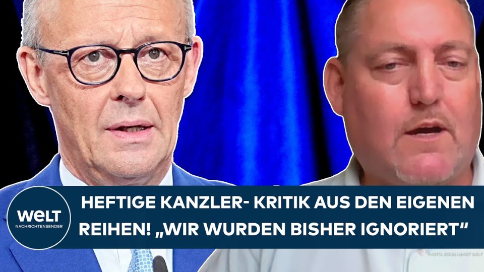 CDU-Ortsverbandschef Adrian Hepp bei einem Interview zur CDU-Basis Kritik am Kanzler
