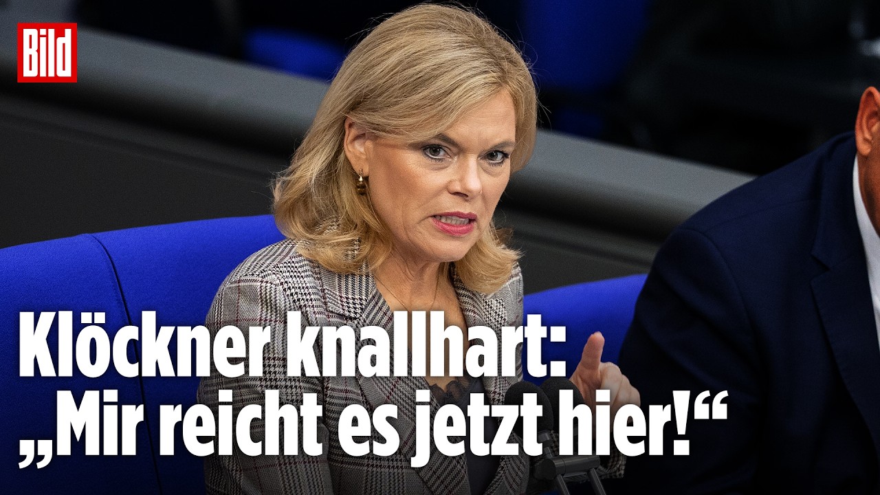 Bundestagspräsidentin Julia Klöckner mahnt Abgeordnete im Bundestag zur Ordnung – Klöckner Bundestag Rauswurf-Drohung
