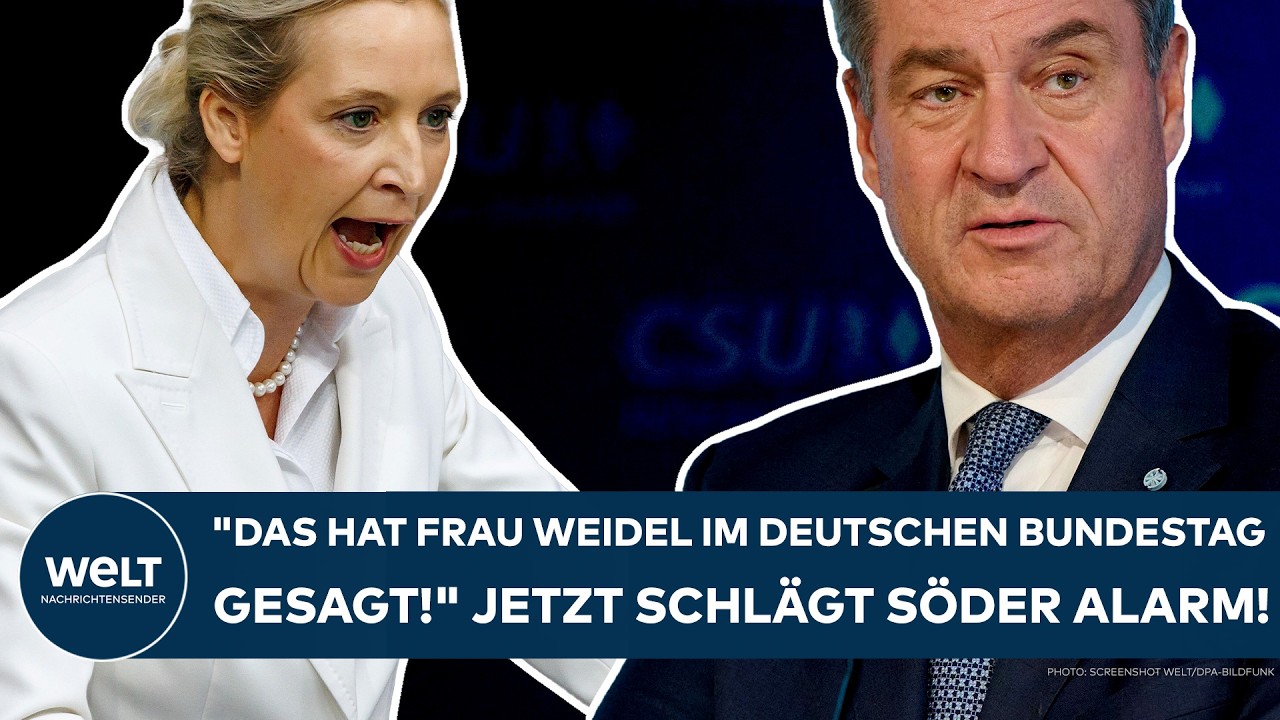 Markus Söder AfD – CSU-Chef Markus Söder spricht bei einer Pressekonferenz zur AfD-Abgrenzung und Kanzlerkandidatur
