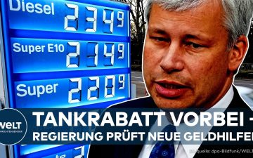 Zapfsäule an einer deutschen Tankstelle mit hohen Spritpreisen nach dem Ende des Tankrabatts