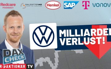 DAX-Kurstafel mit Aktien von Henkel, SAP, Volkswagen und Vonovia beim DAX-Check