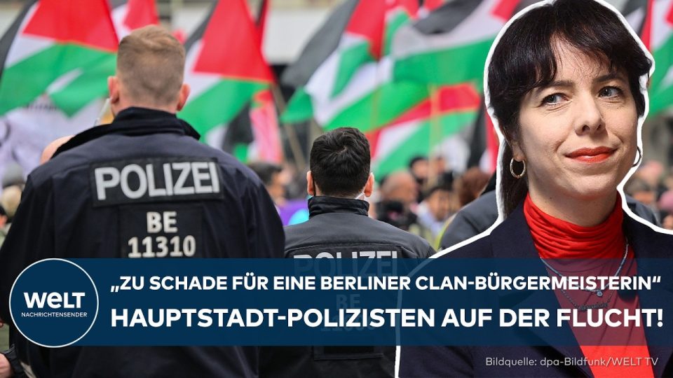Berliner Polizisten Versetzung – Berliner Polizisten in Uniform bei einem Einsatz – Versetzungsanträge nach Wahlsieg der Lin…